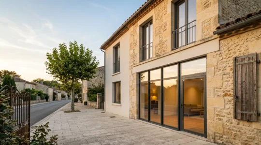 Fenêtres modernes haute performance énergétique installées dans une maison rénovée en France pour optimiser l'isolation thermique